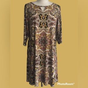 Stretchy Boho/Vintage Dress 2X